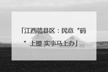 江西赣县区：民意“码”上提 实事马上办